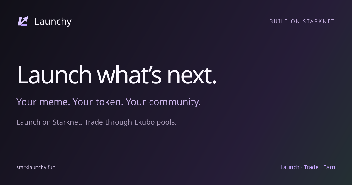 Launchy | Launch & Trade Tokens on Starknet